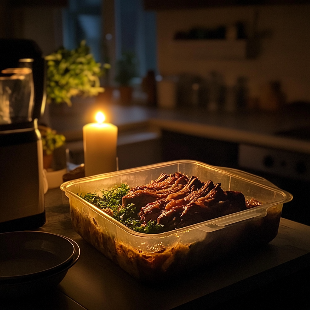 Leftovers in a container | Source: No source