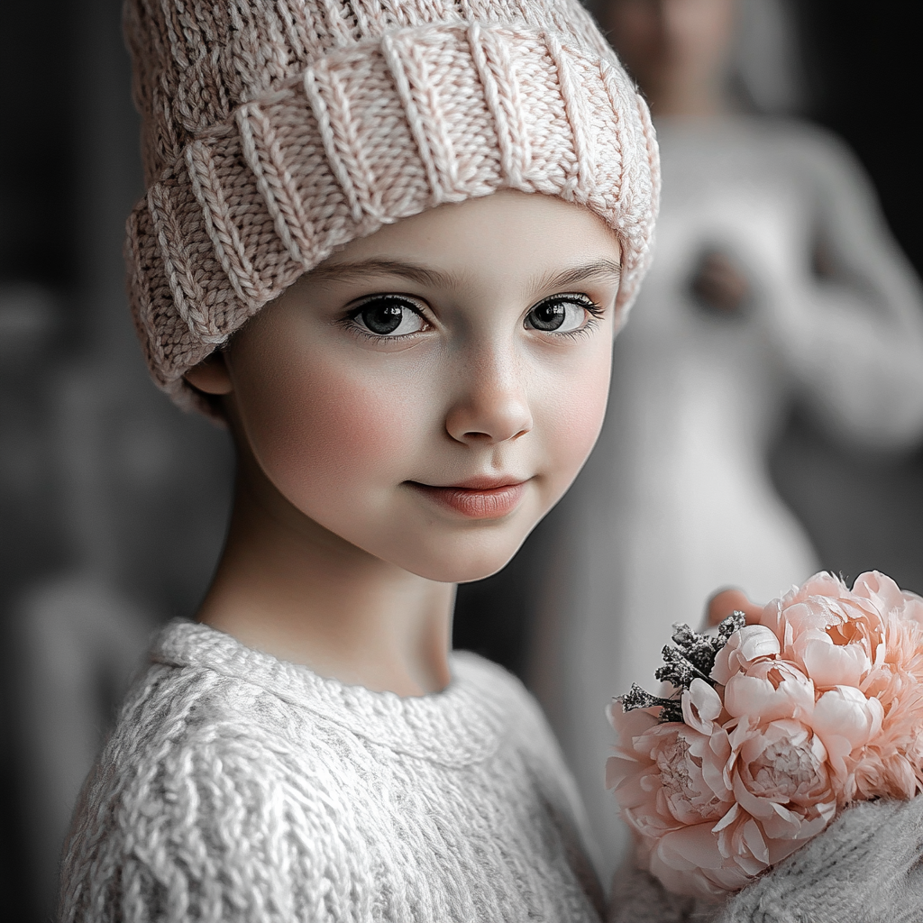 Young girl holding a gift | Source: no source