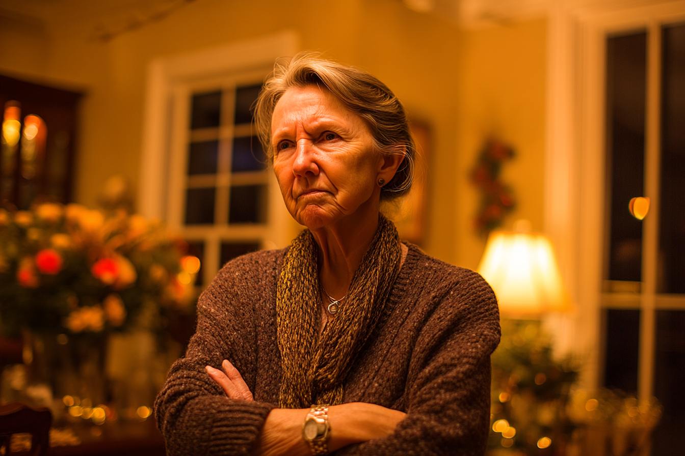 An older woman standing in a living room | Source: No source