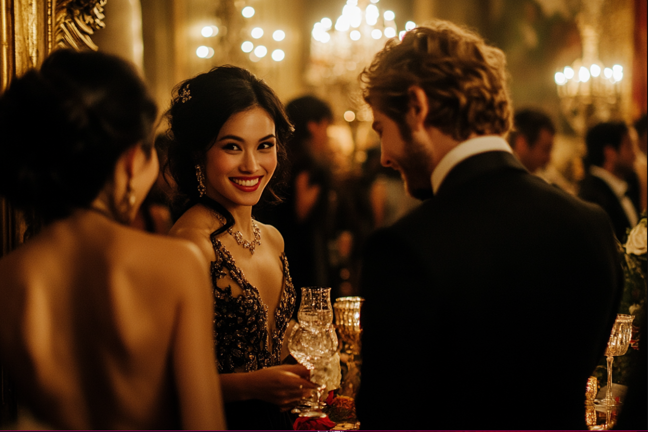Guests at a lavish party | Source: no source
