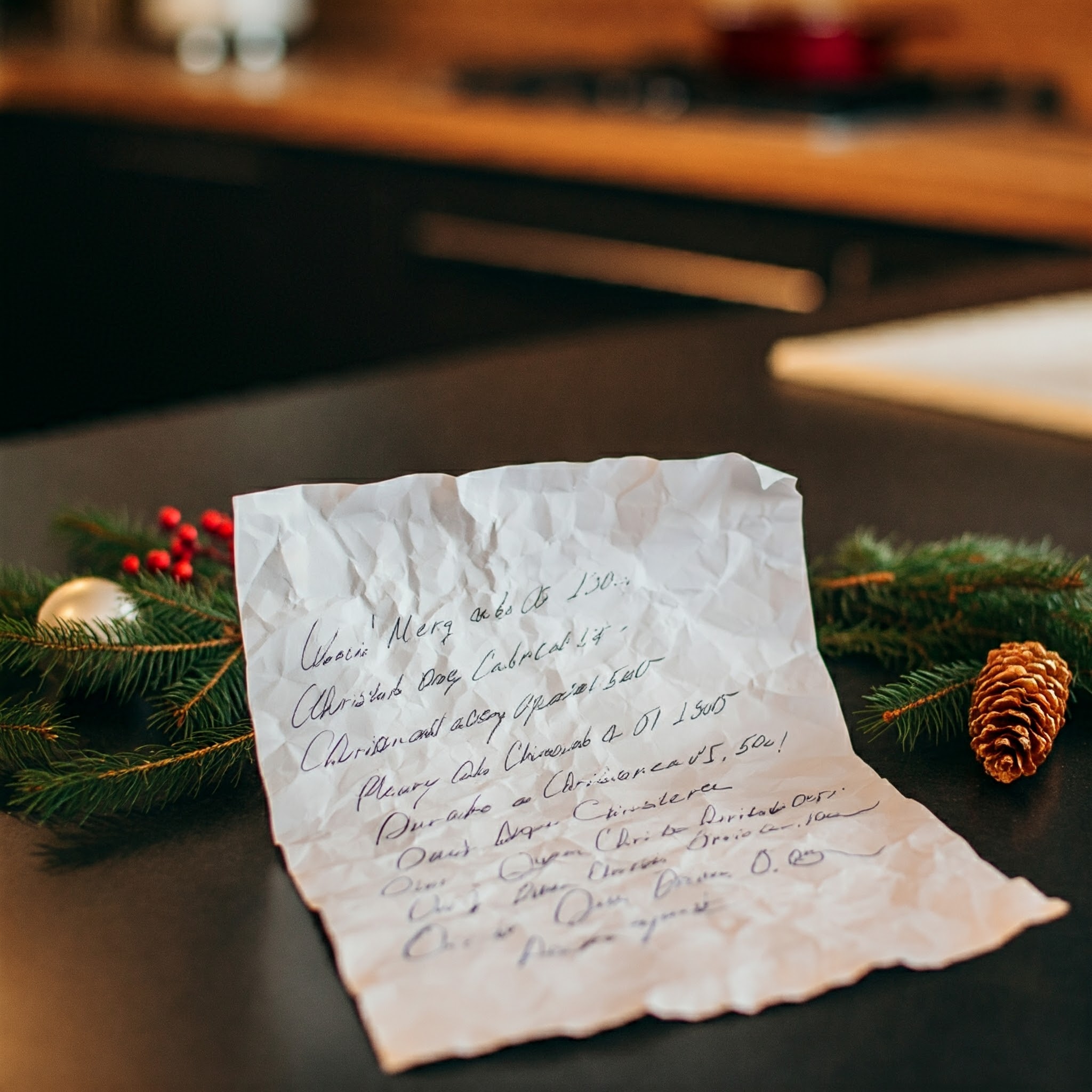 A letter on the kitchen counter | Source: no source