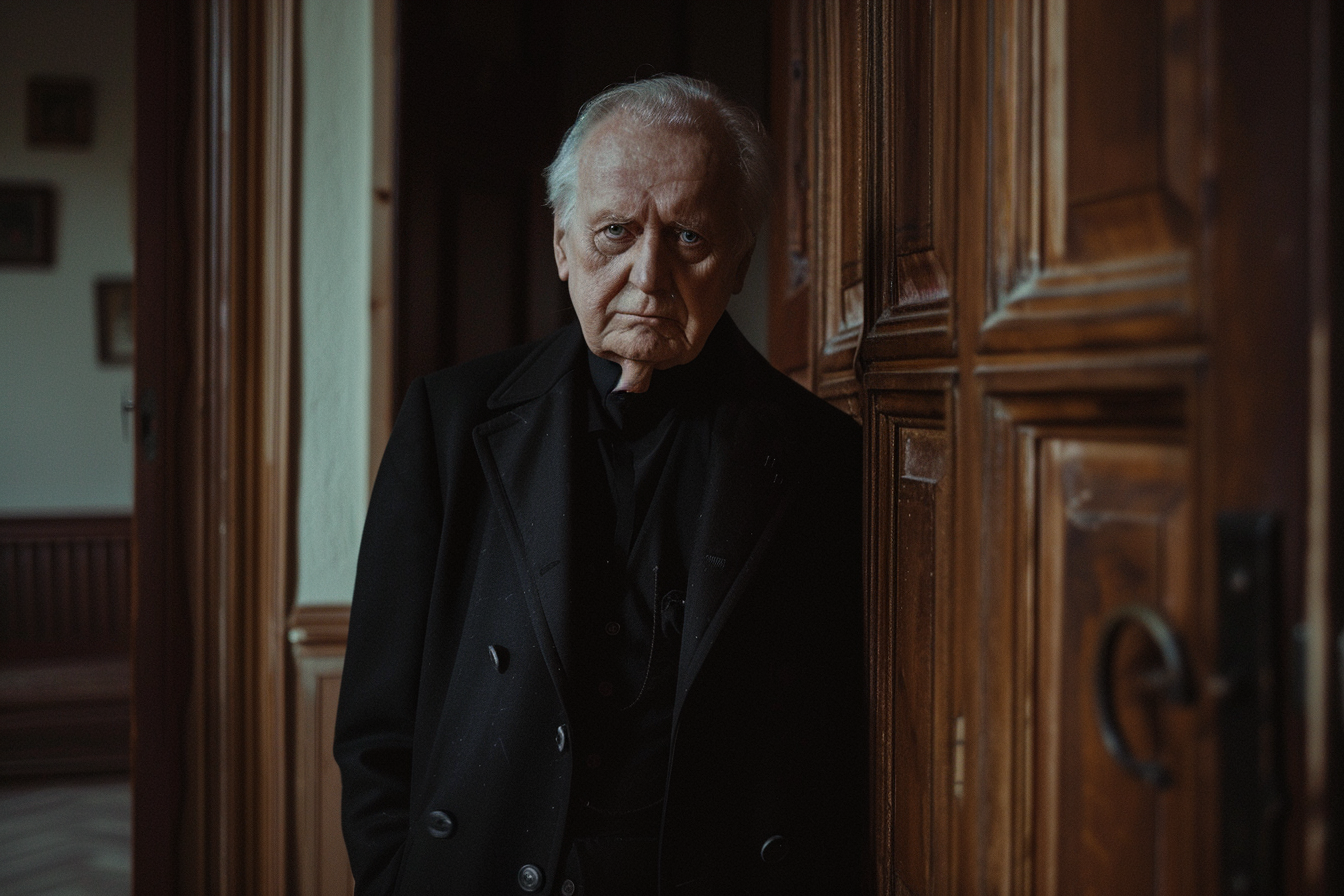 A man standing near a door | Source: No source