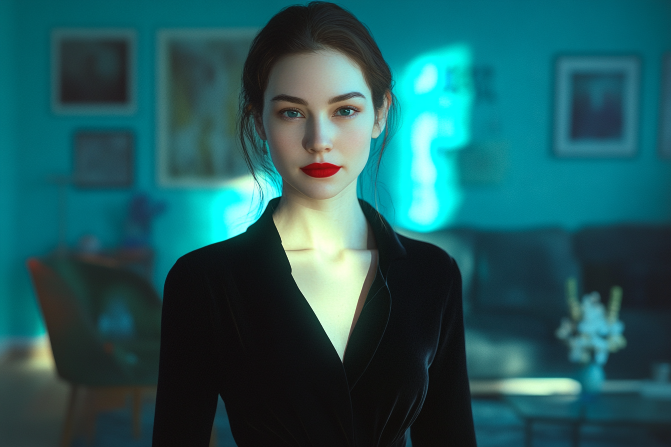 A woman in a black dress | Source: No source