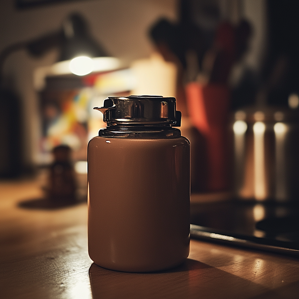 A flask on a kitchen counter | Source: no source