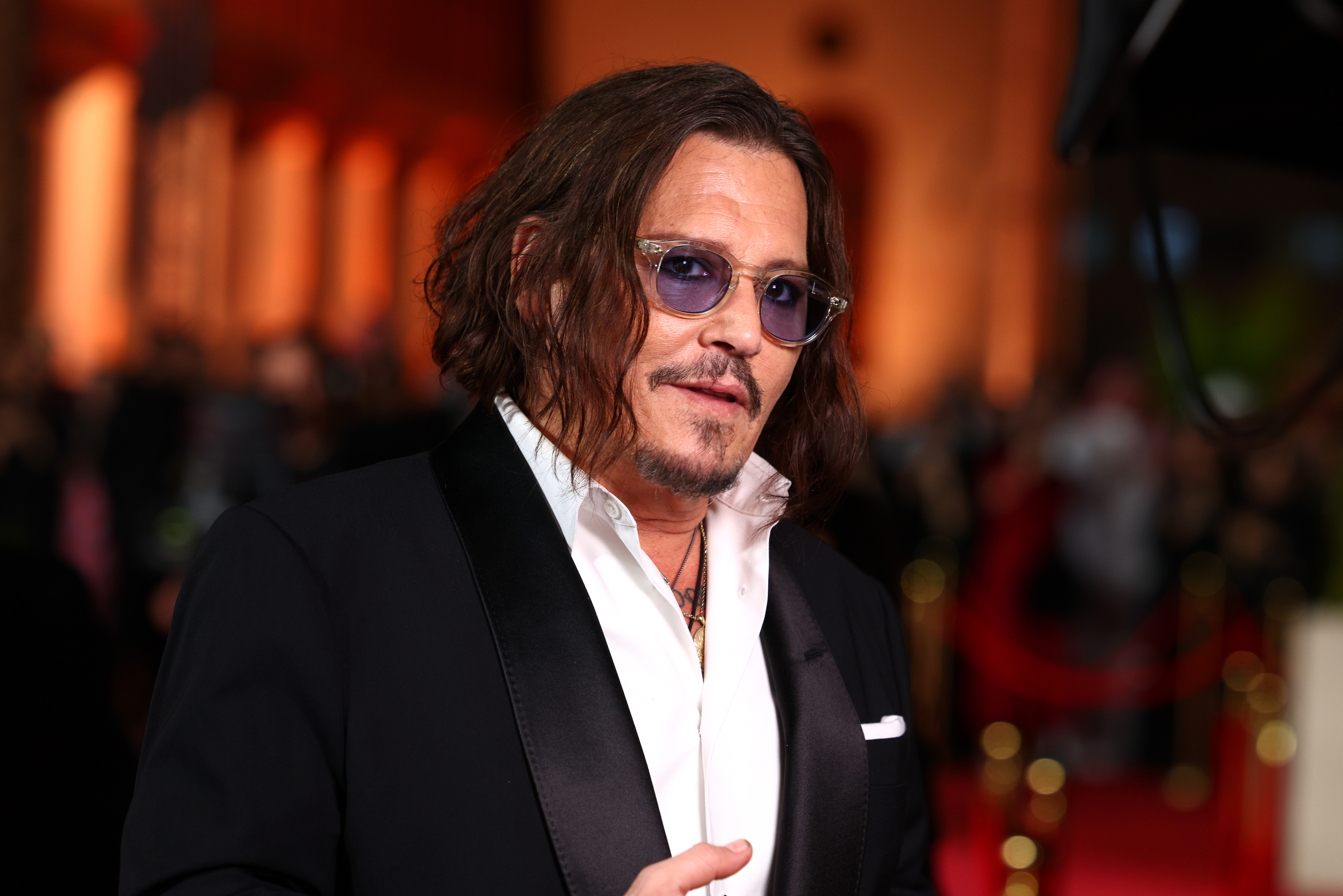 Johnny Depp attends the "Modì, Three Days on the Wing of Madness" screening at the Red Sea International Film Festival on December 12, 2024, in Jeddah, Saudi Arabia. | Source: Getty Images