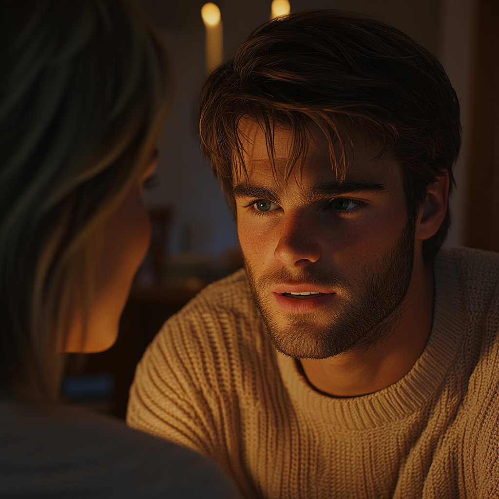 A man talking to his wife | Source: no source