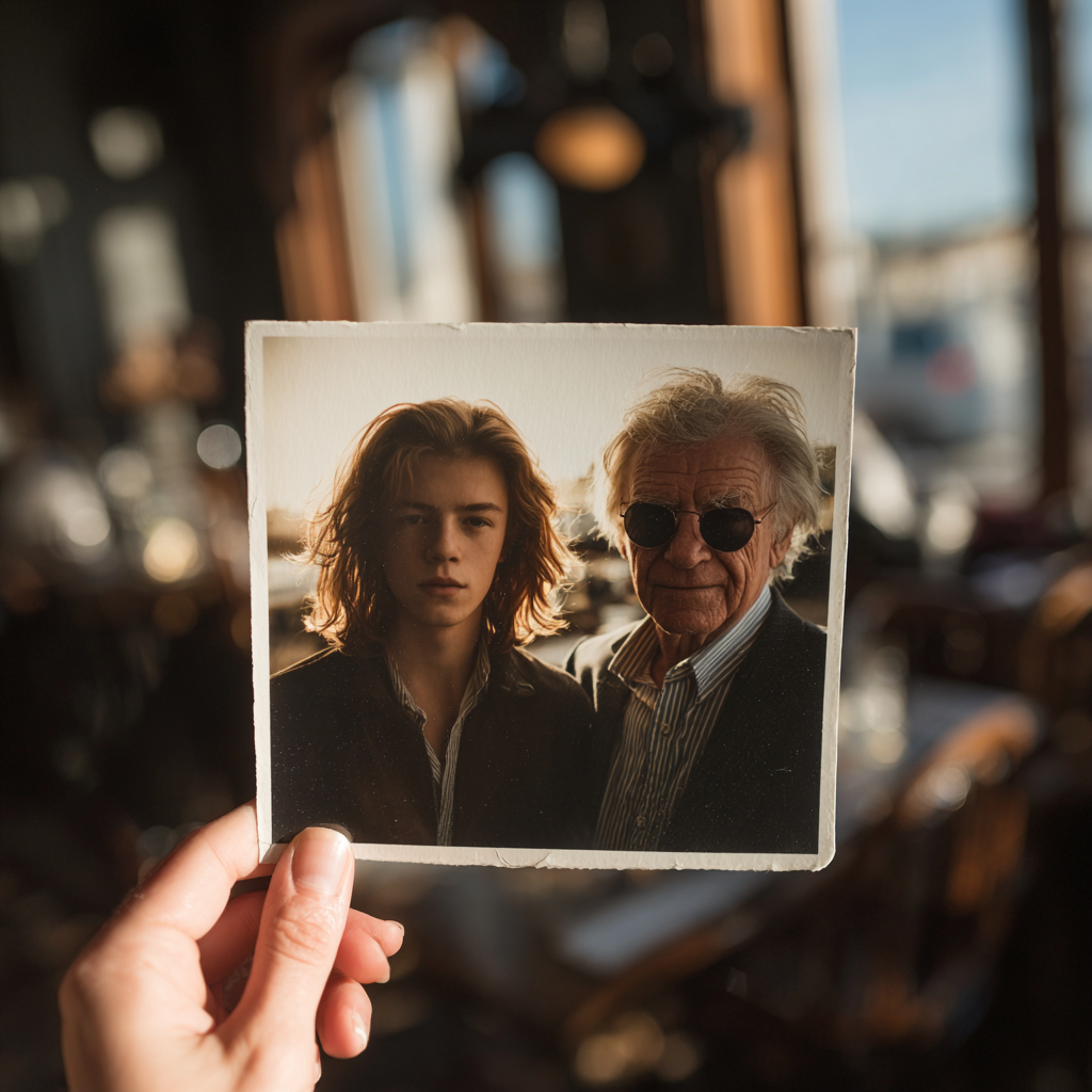 A photo of a father and son | Source: No source