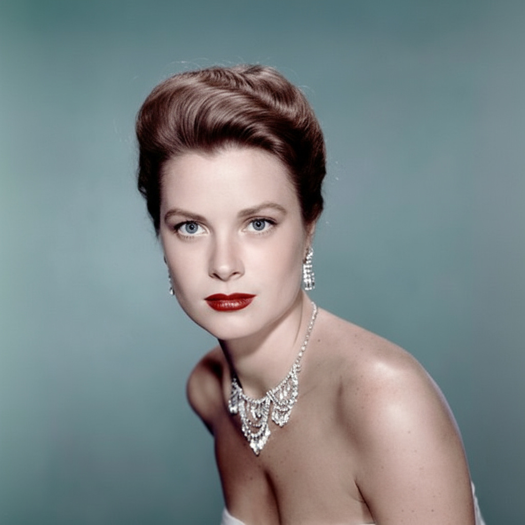 Grace Kelly exudes timeless glamor. | Source: GrokAI
