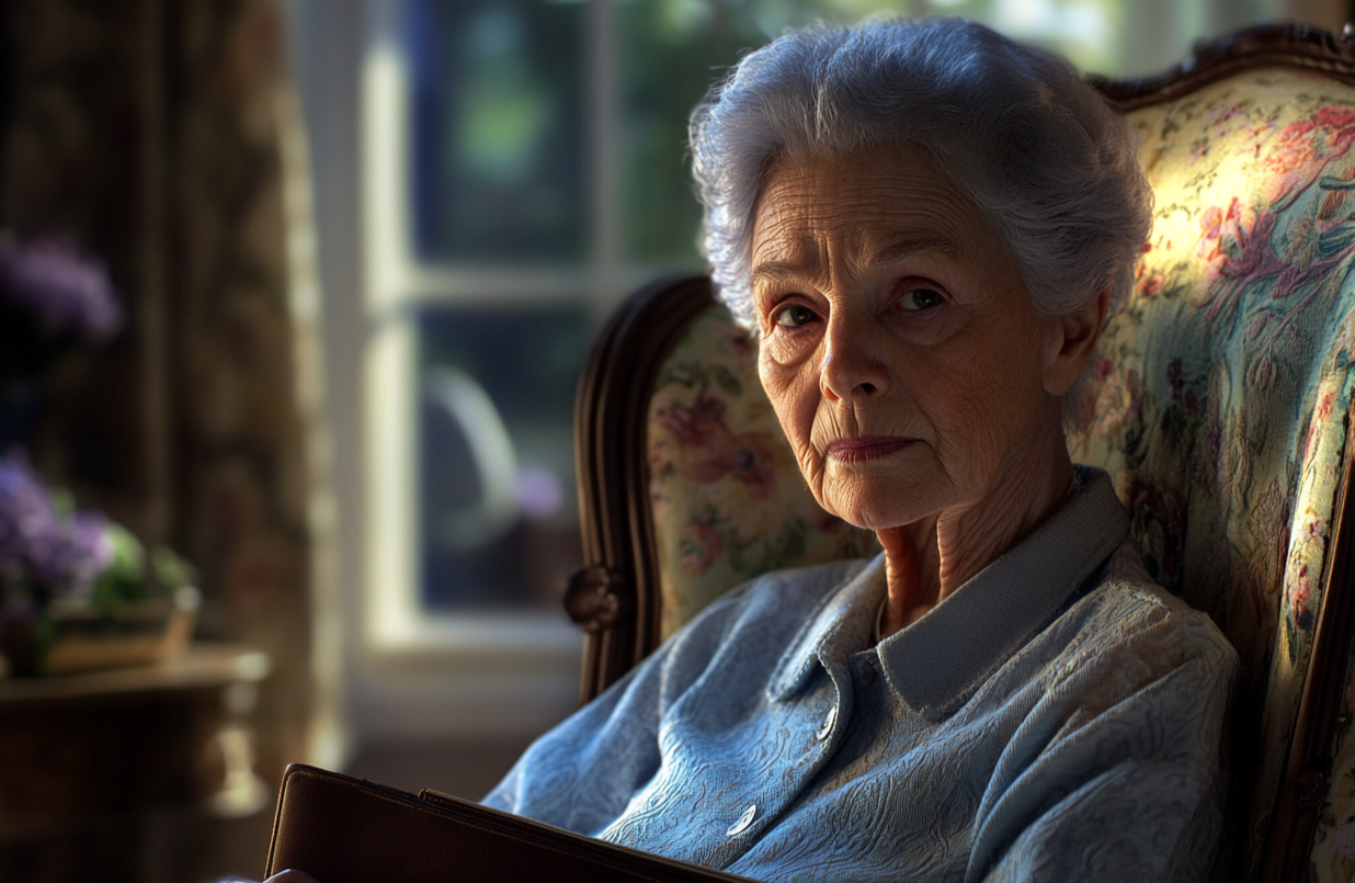 A woman sitting in a chair | Source: No source