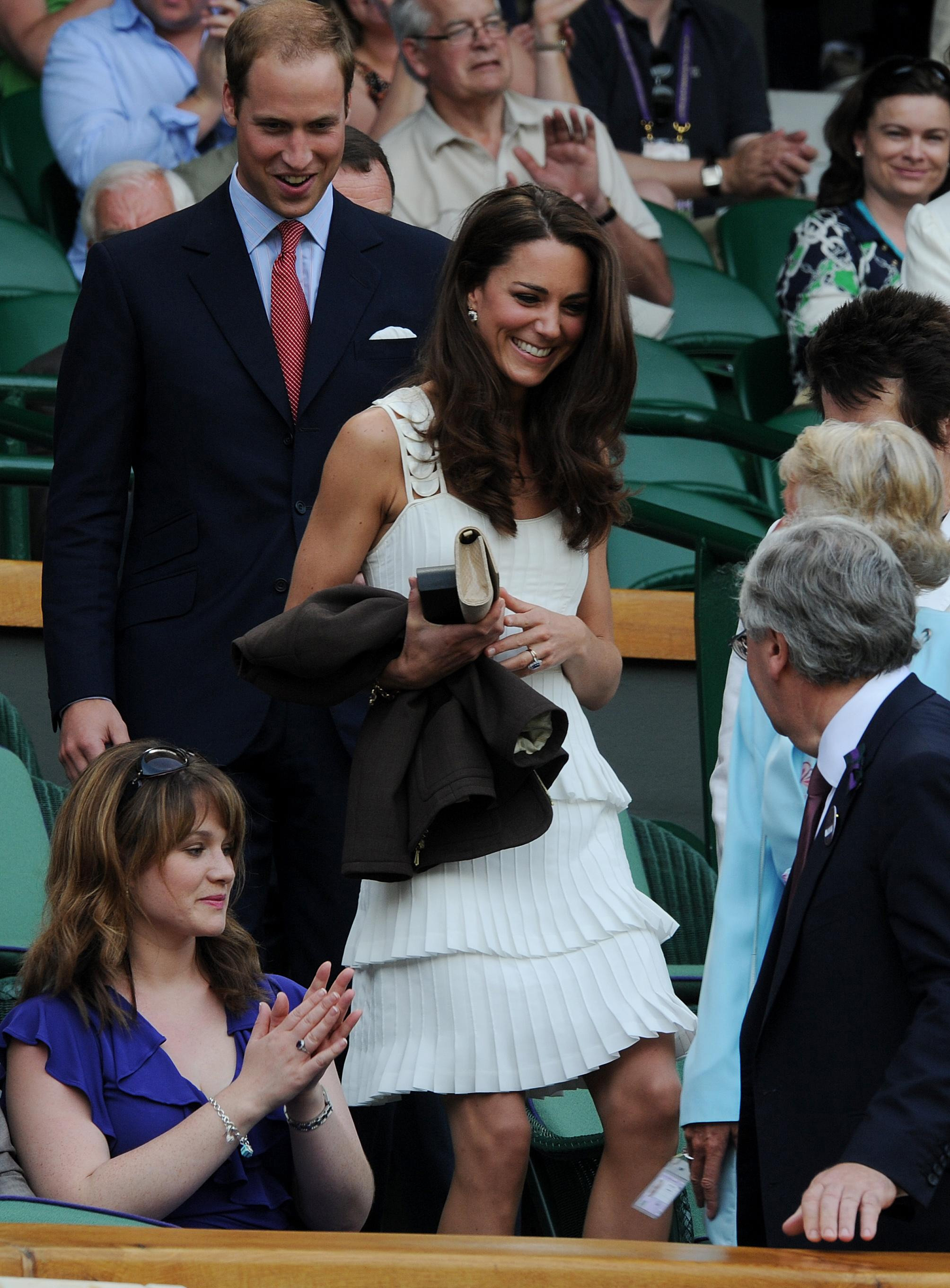 William, Prince of Wales, and Catherine, Princess of Wales, in the Royal Box on Centre Court during day seven of the 2011 Wimbledon Championships at the All England Lawn Tennis and Croquet Club in London. | Source: Getty Images