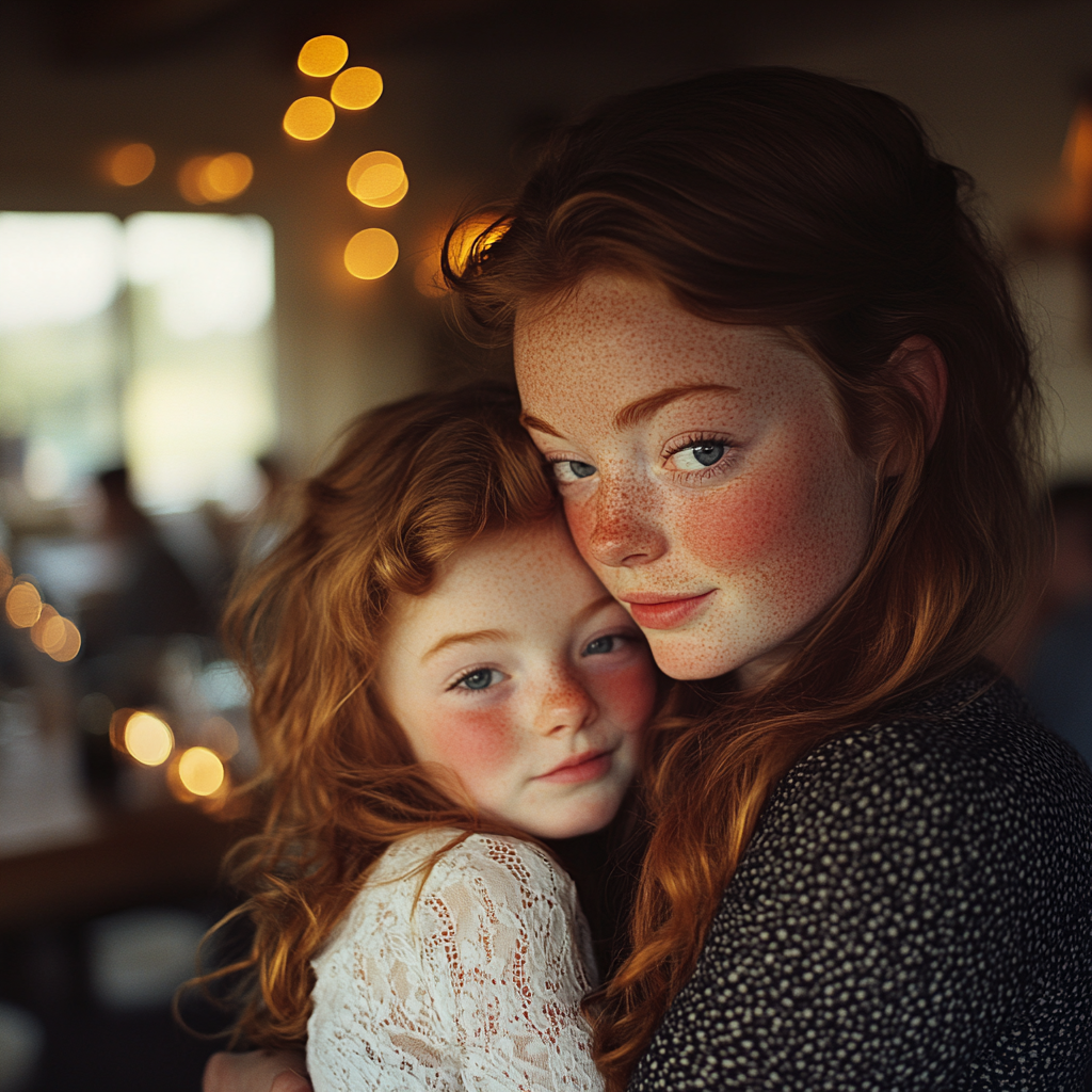 An woman comforting her child | Source: no source