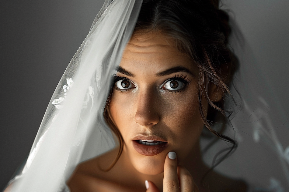 A bride frowning | Source: No source