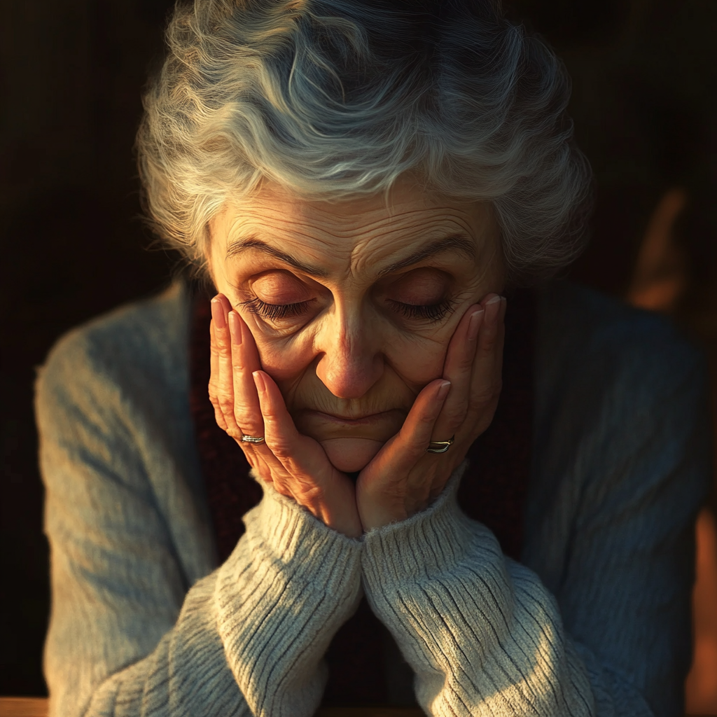 An upset elderly woman | Source: no source