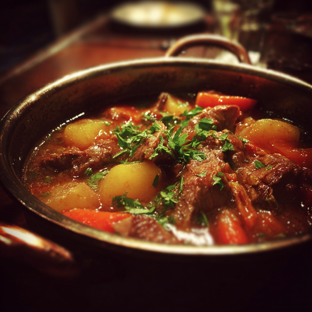 A pot of lamb stew | Source: no source