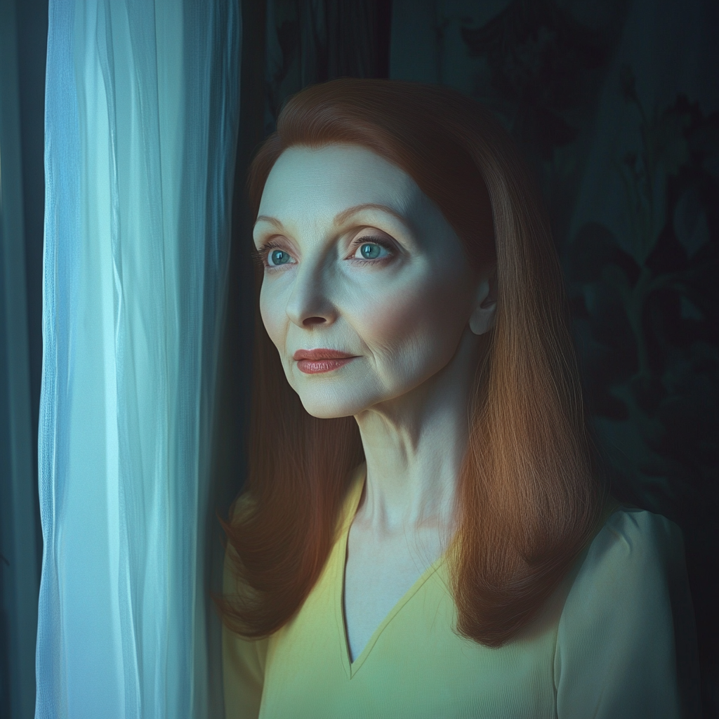 A woman standing near a window | Source: no source