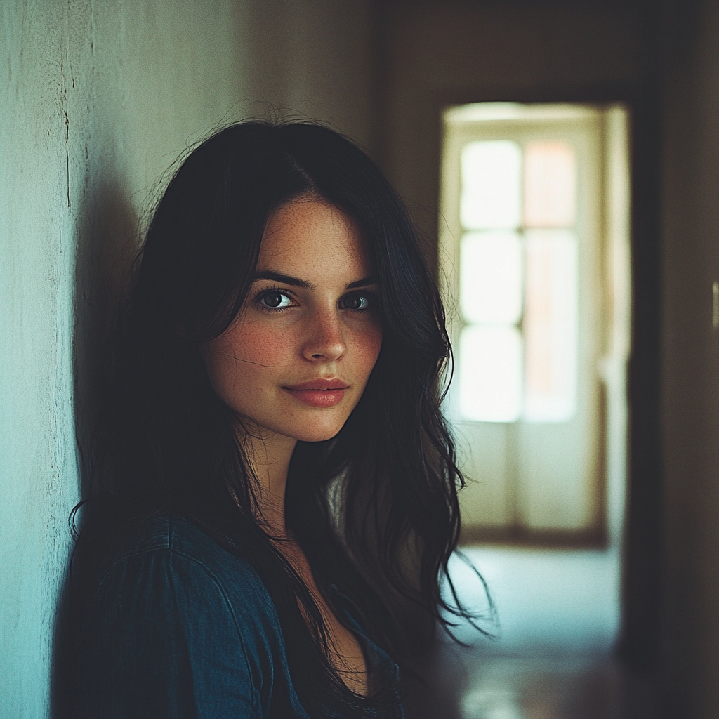 A woman standing in a hallway | Source: no source