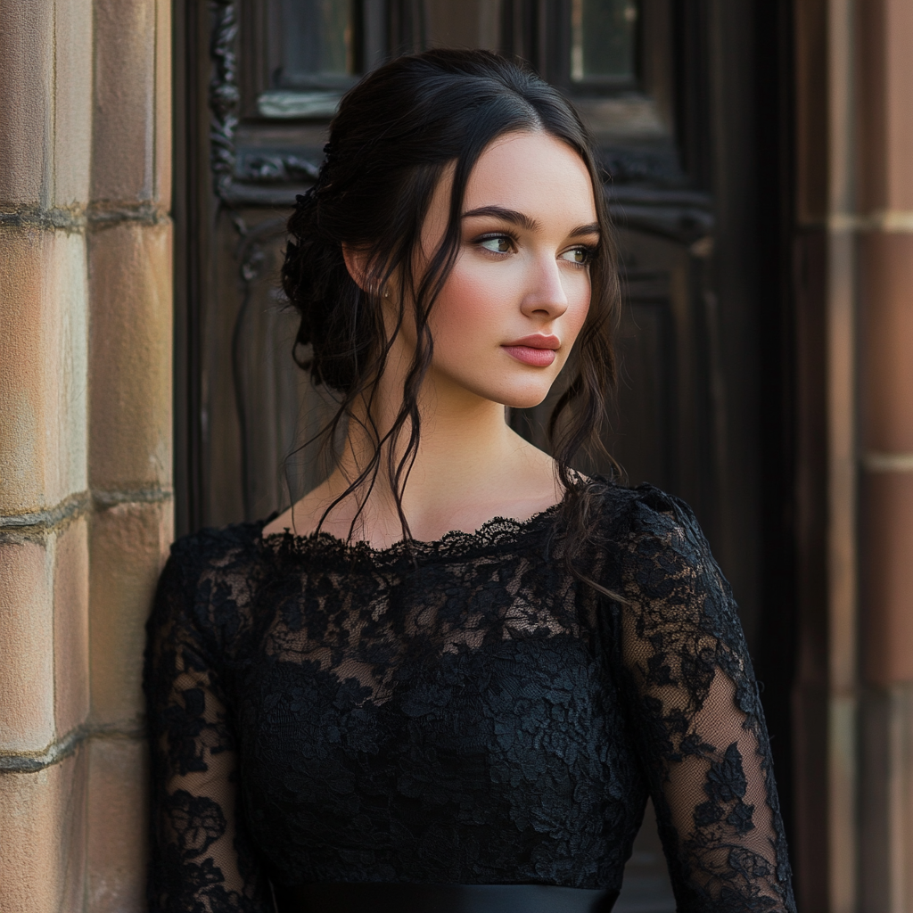 A bride in a black dress | Source: No source