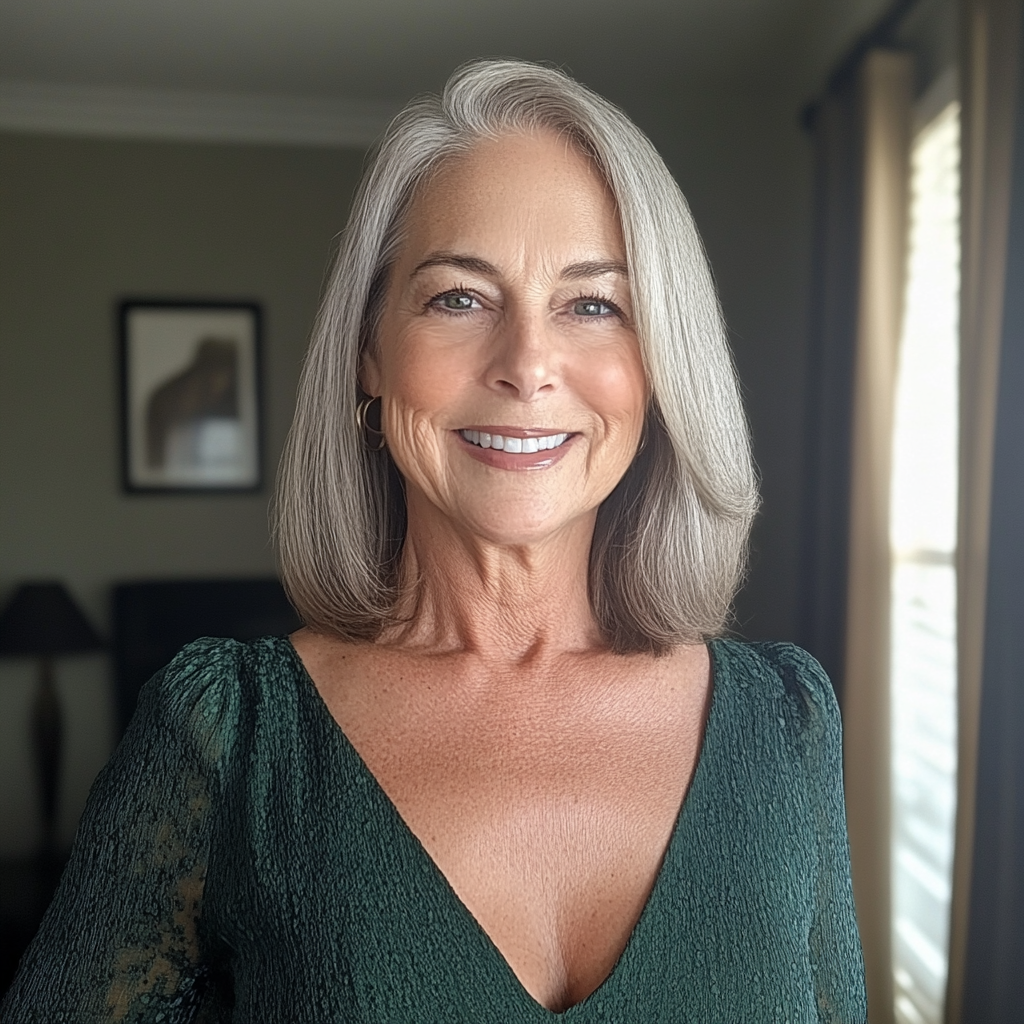 A smiling older woman | Source: no source