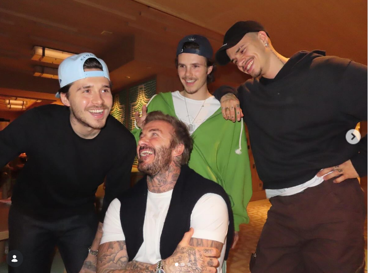 David, Cruz, Romeo, and Brooklyn Beckham spend time in Miami in a post dated December 29, 2025 | Source: Instagram/victoriabeckham