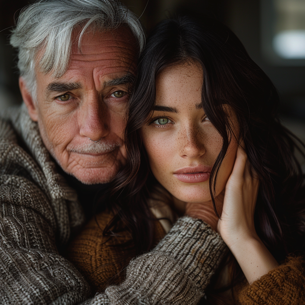 Grandpa hugs Sarah | Source: no source