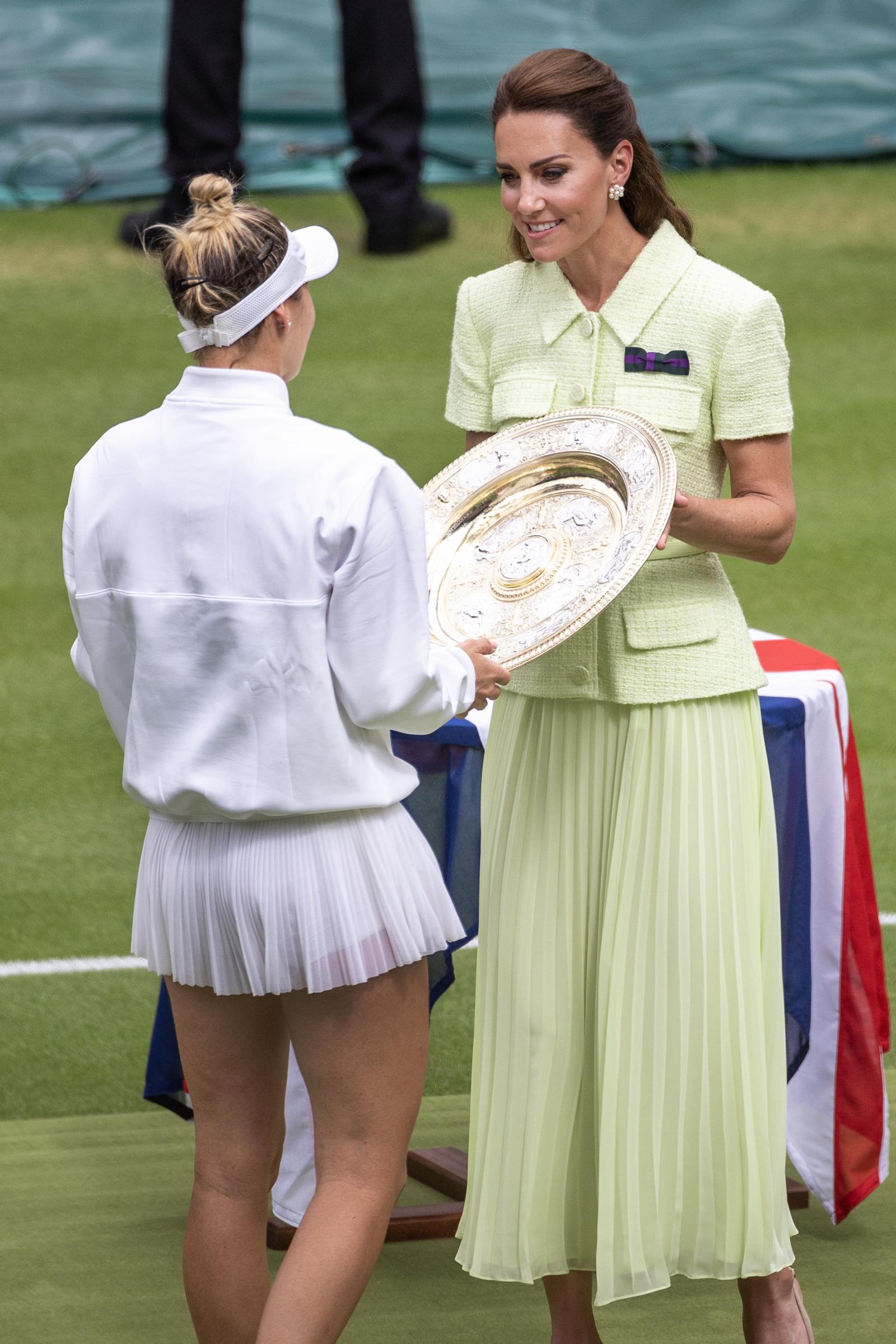 Catherine, Princess of Wales, on day thirteen of the 2023 Wimbledon Championships at the All England Lawn Tennis and Croquet Club on July 15 in London. | Source: Getty Images