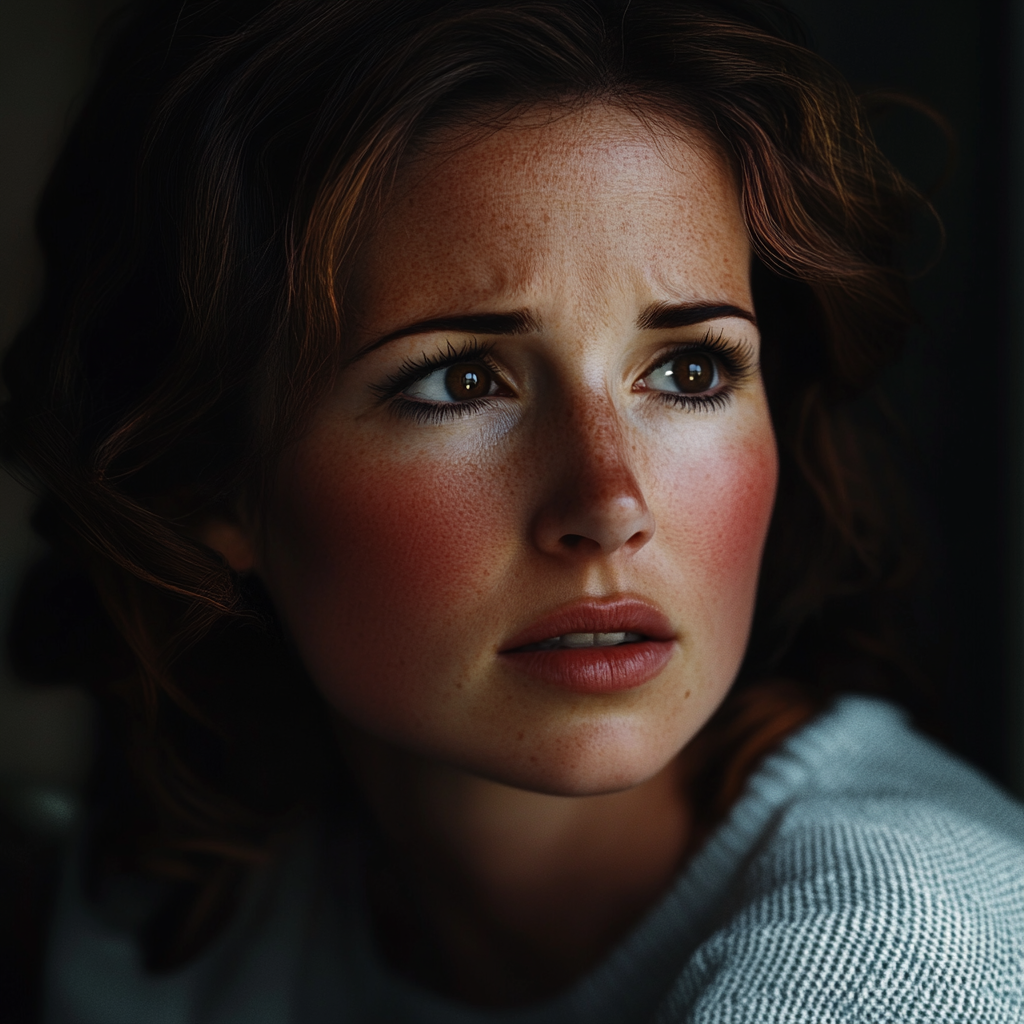 An emotional woman looking at someone | Source: no source