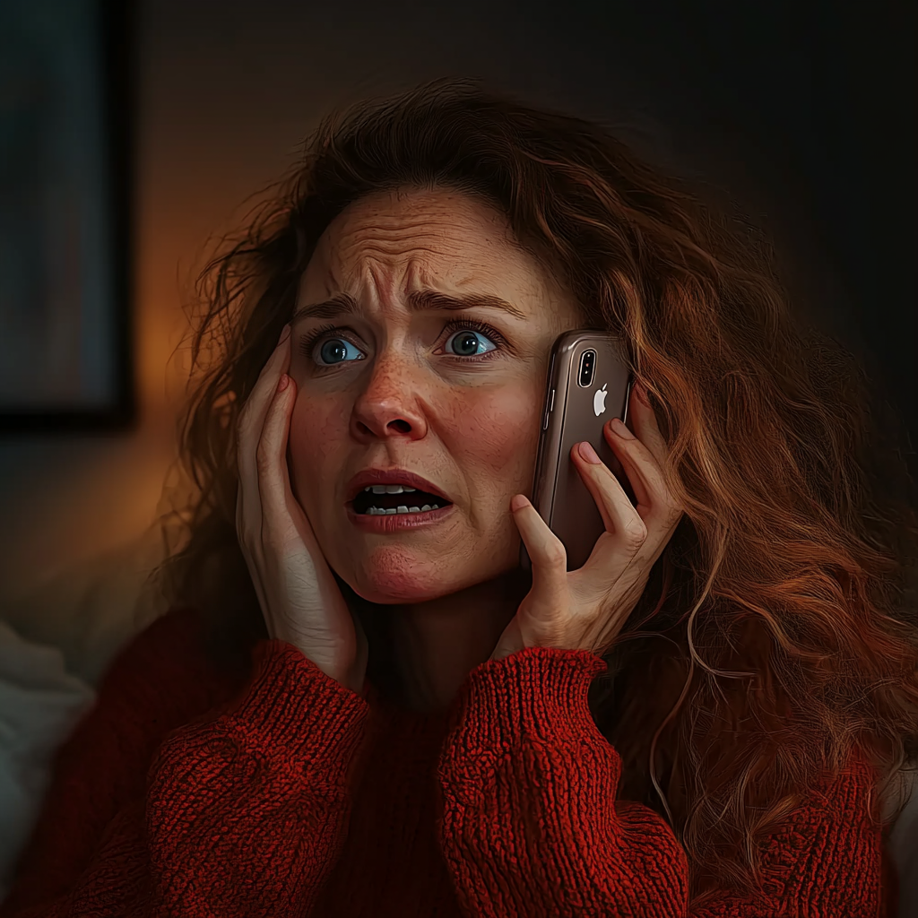 An infuriated woman talking on the phone | Source: No source
