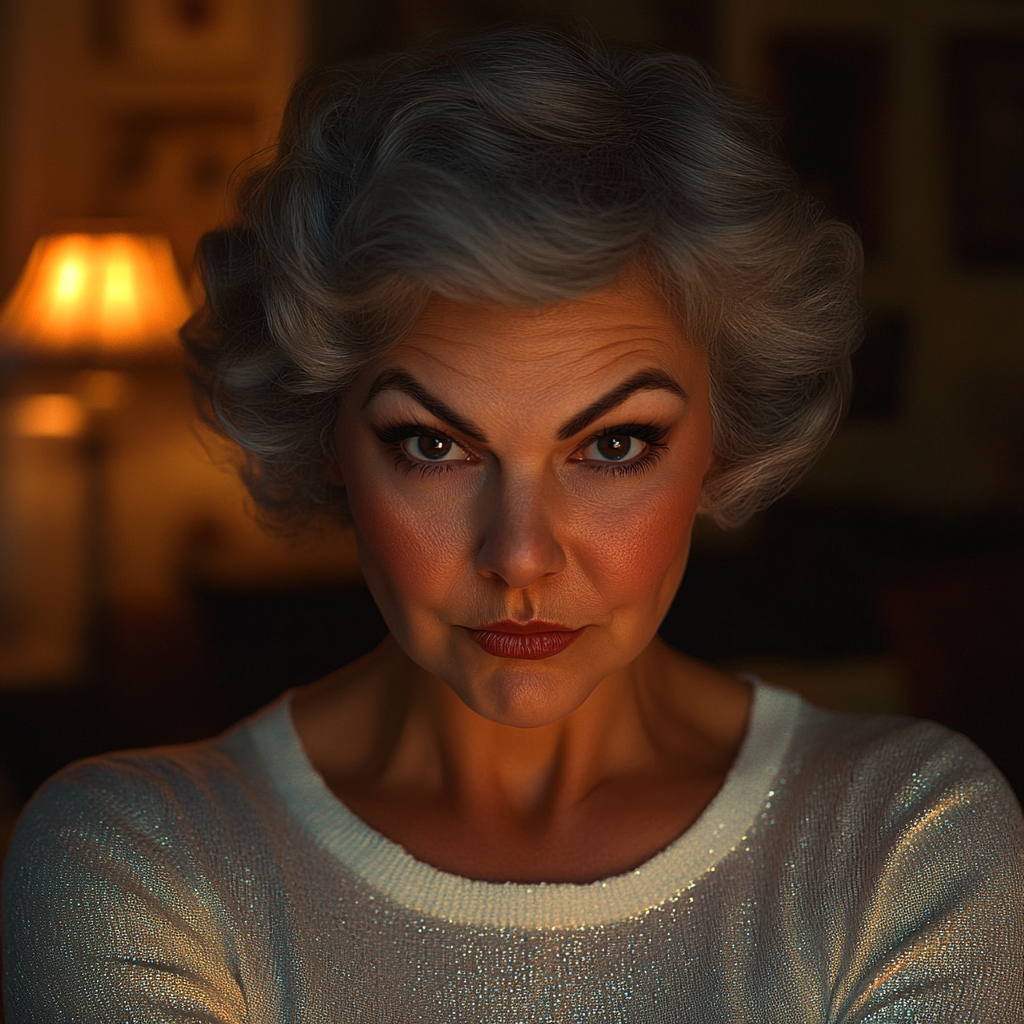 A senior woman smirking | Source: No source
