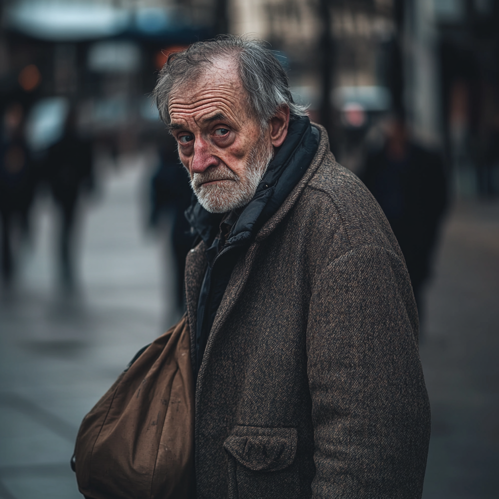 A sad man with a bag | Source: no source