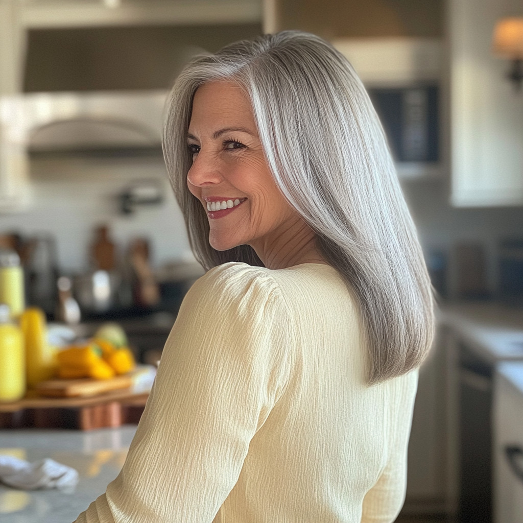 An older woman in the kitchen | Source: no source