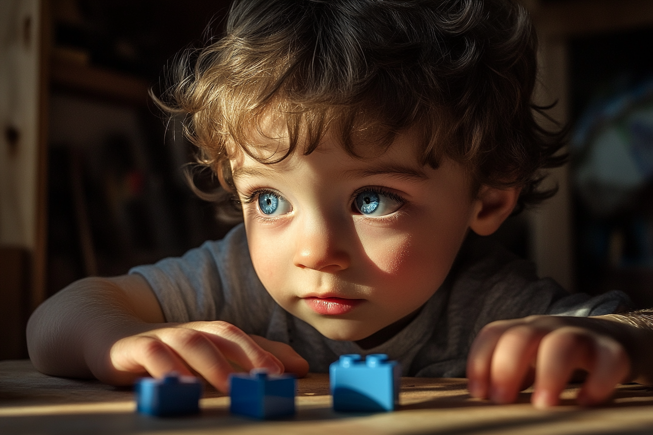 A child playing with toy blocks | Source: No source