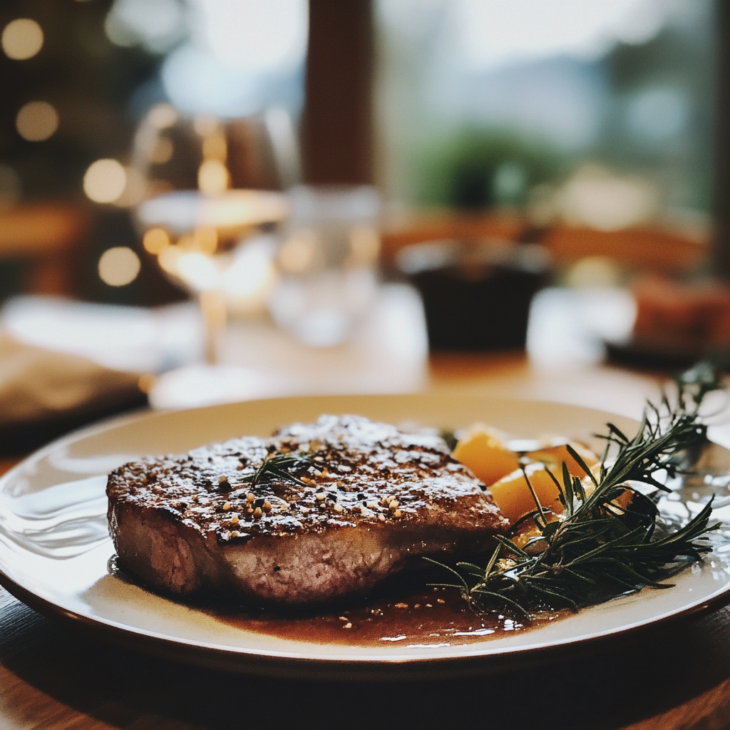 Steak on a plate | Source: No source