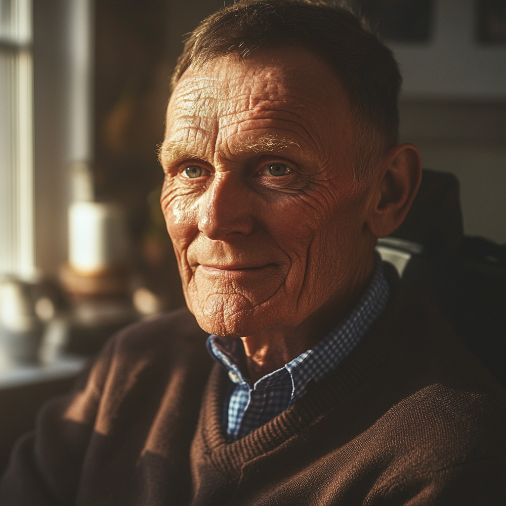An emotional older man smiling | Source: no source