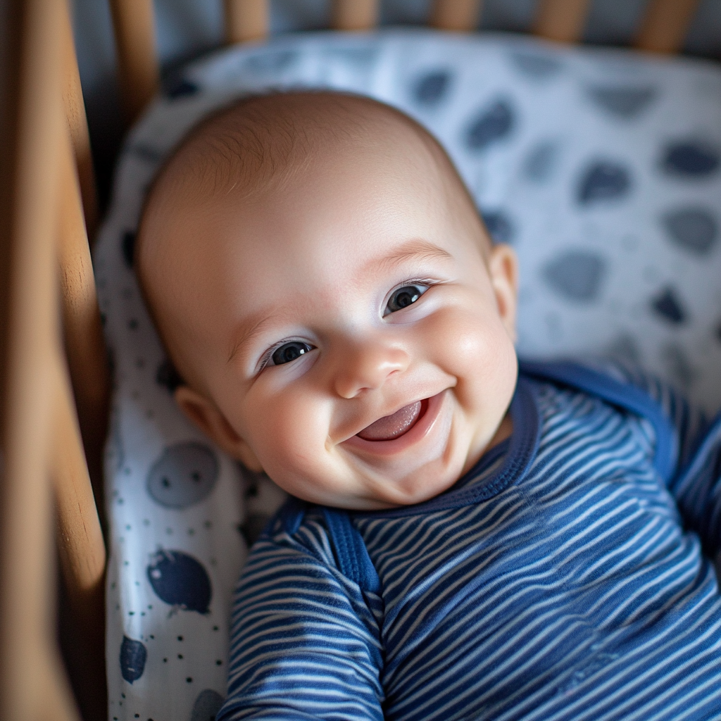A smiling baby boy | Source: no source