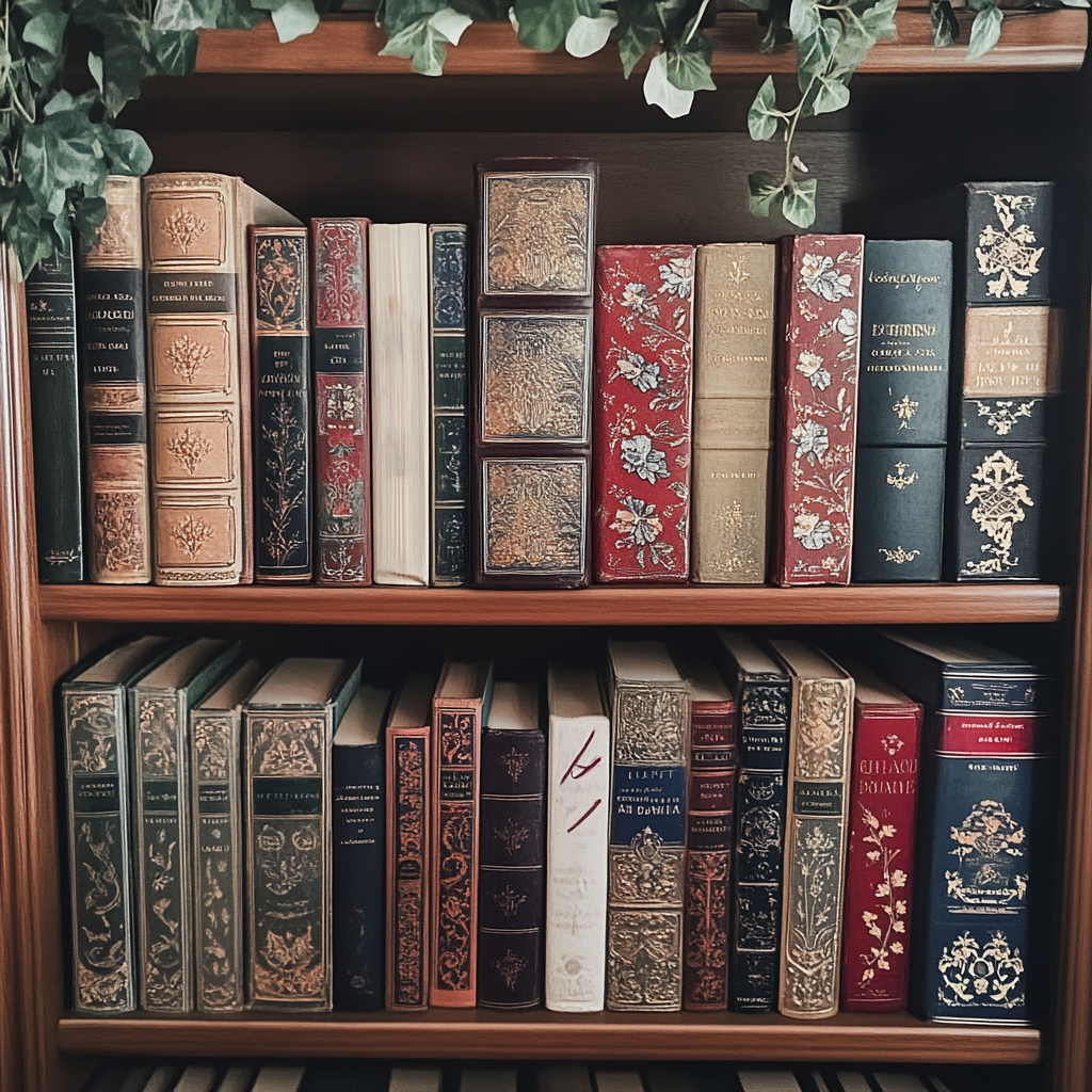 A close up of a bookshelf | Source: no source