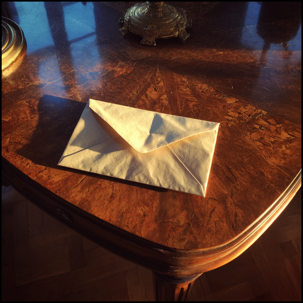 An envelope on a table | Source: no source
