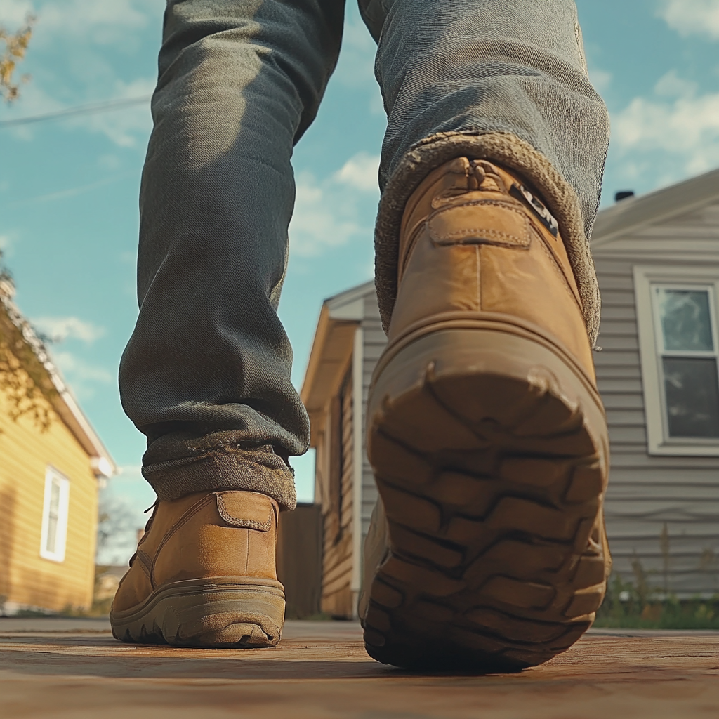 A close-up shot of a man walking away | Source: no source