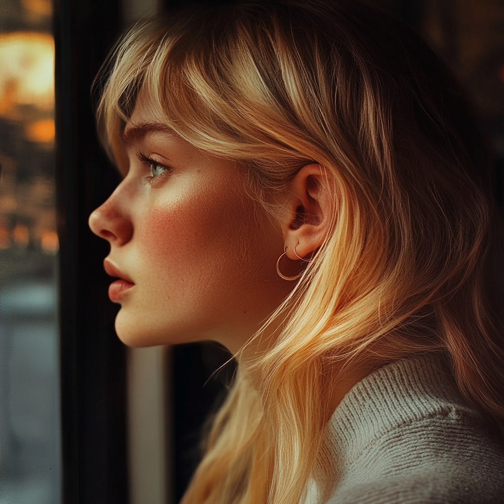 Young woman eavesdropping | Source: No source