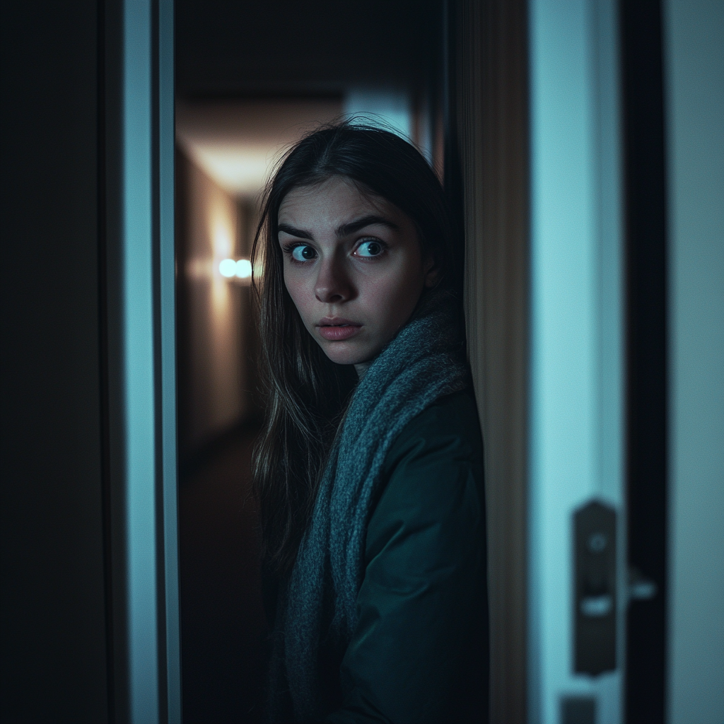 A shocked woman looking to her side | Source: no source
