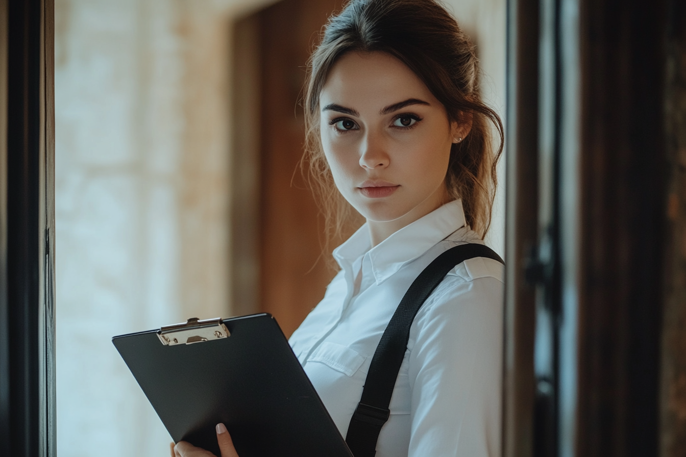 A security guard holding a clipboard | Source: No source