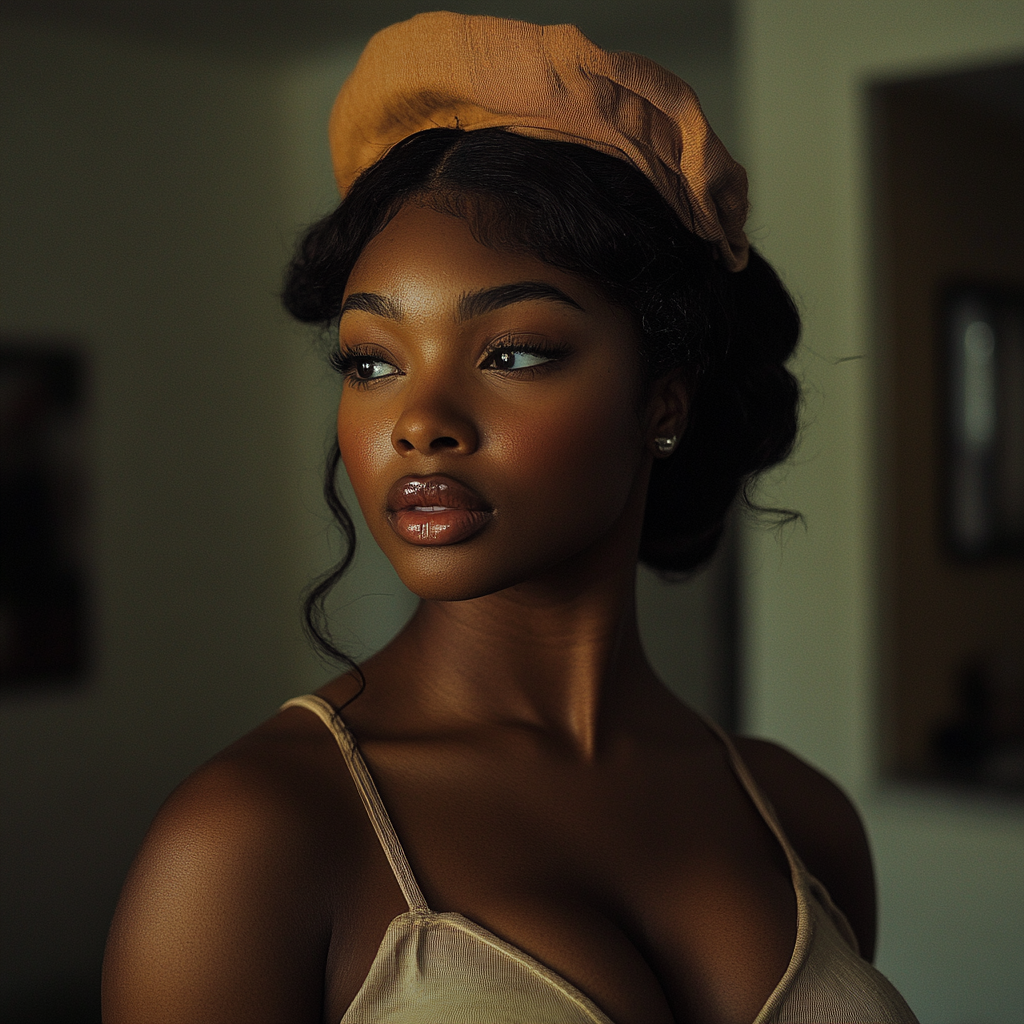 A beautiful young woman gazing into the distance | Source: no source