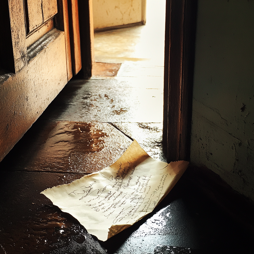 A piece of paper on the floor | Source: No source