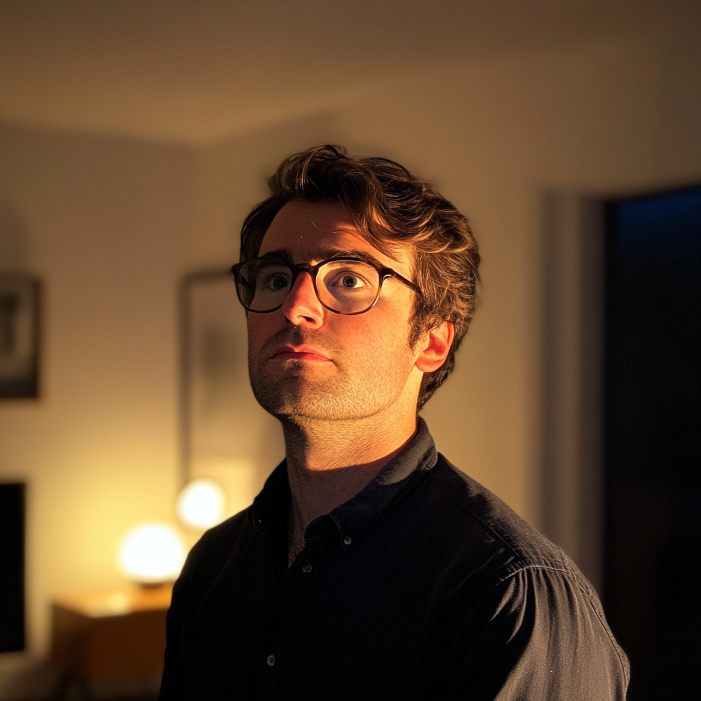 A man standing in a living room | Source: no source