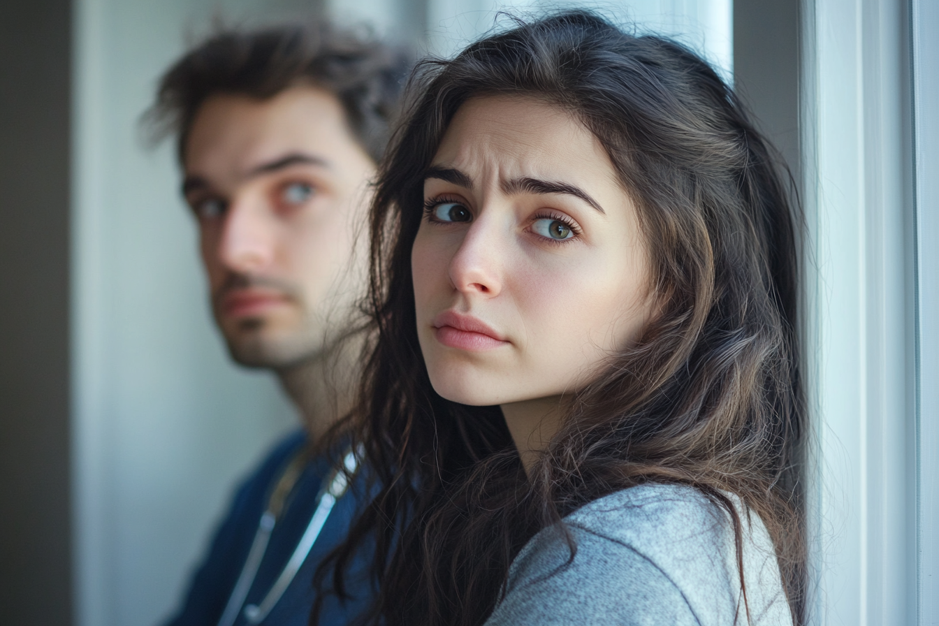 A sad couple in a doctor's office | Source: No source