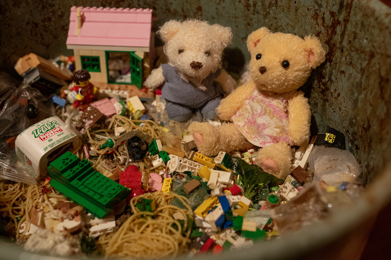 Toys in a trash can | Source:  No source