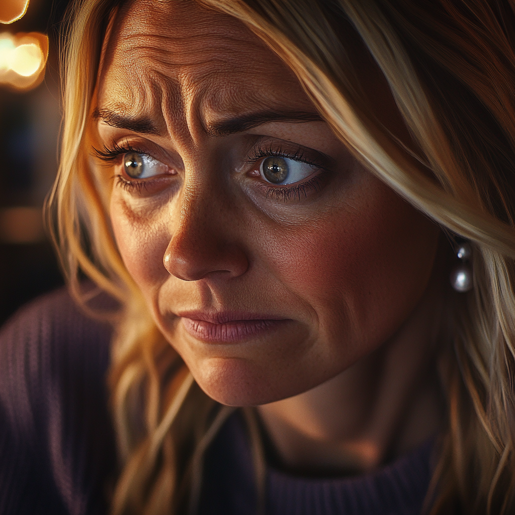 A desperate woman looking at someone | Source: no source