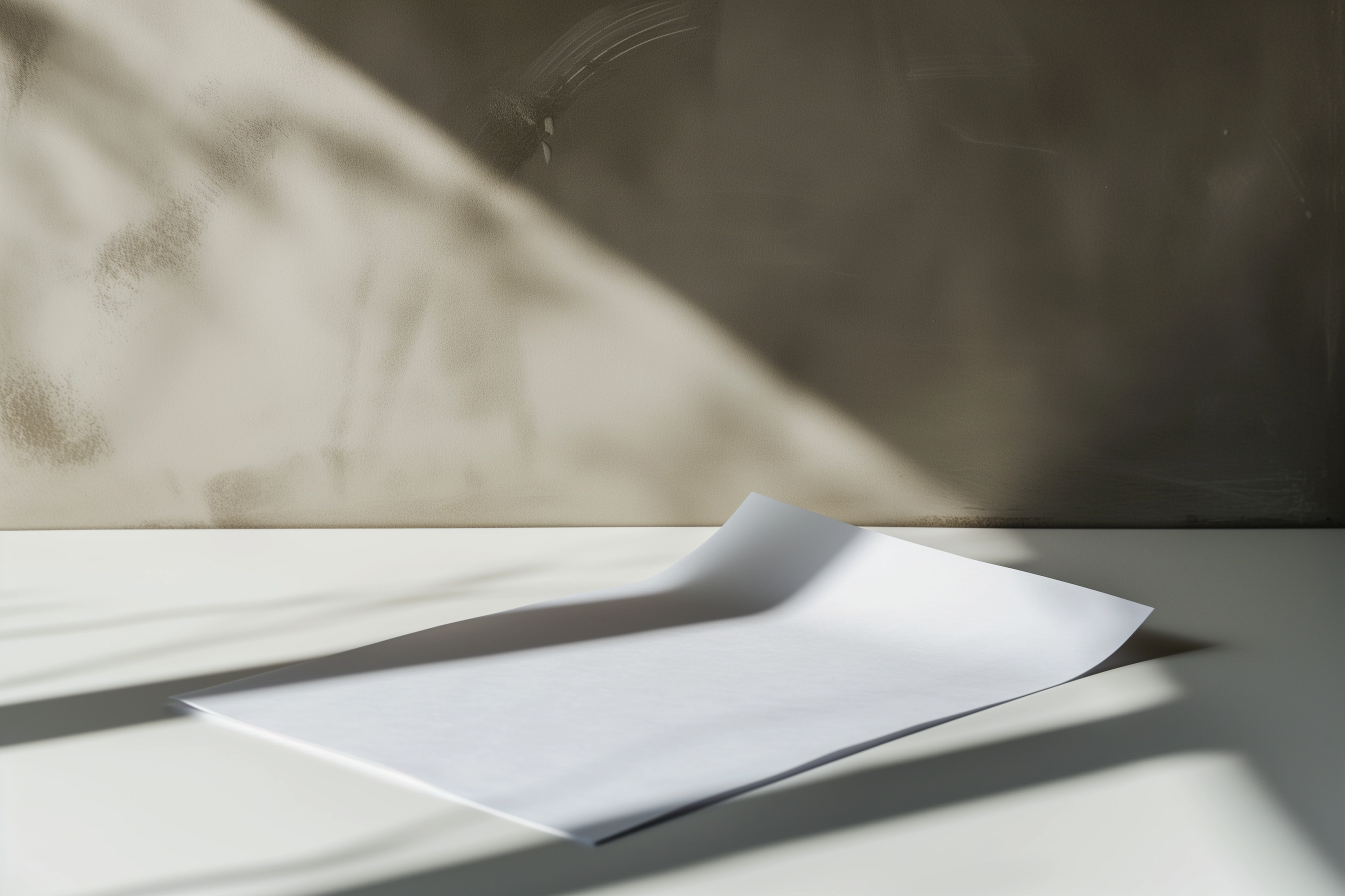A folded piece of paper on a table | Source: No source
