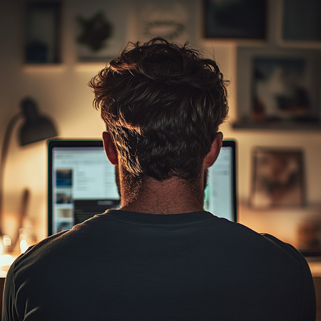 A man using a laptop | Source: No source