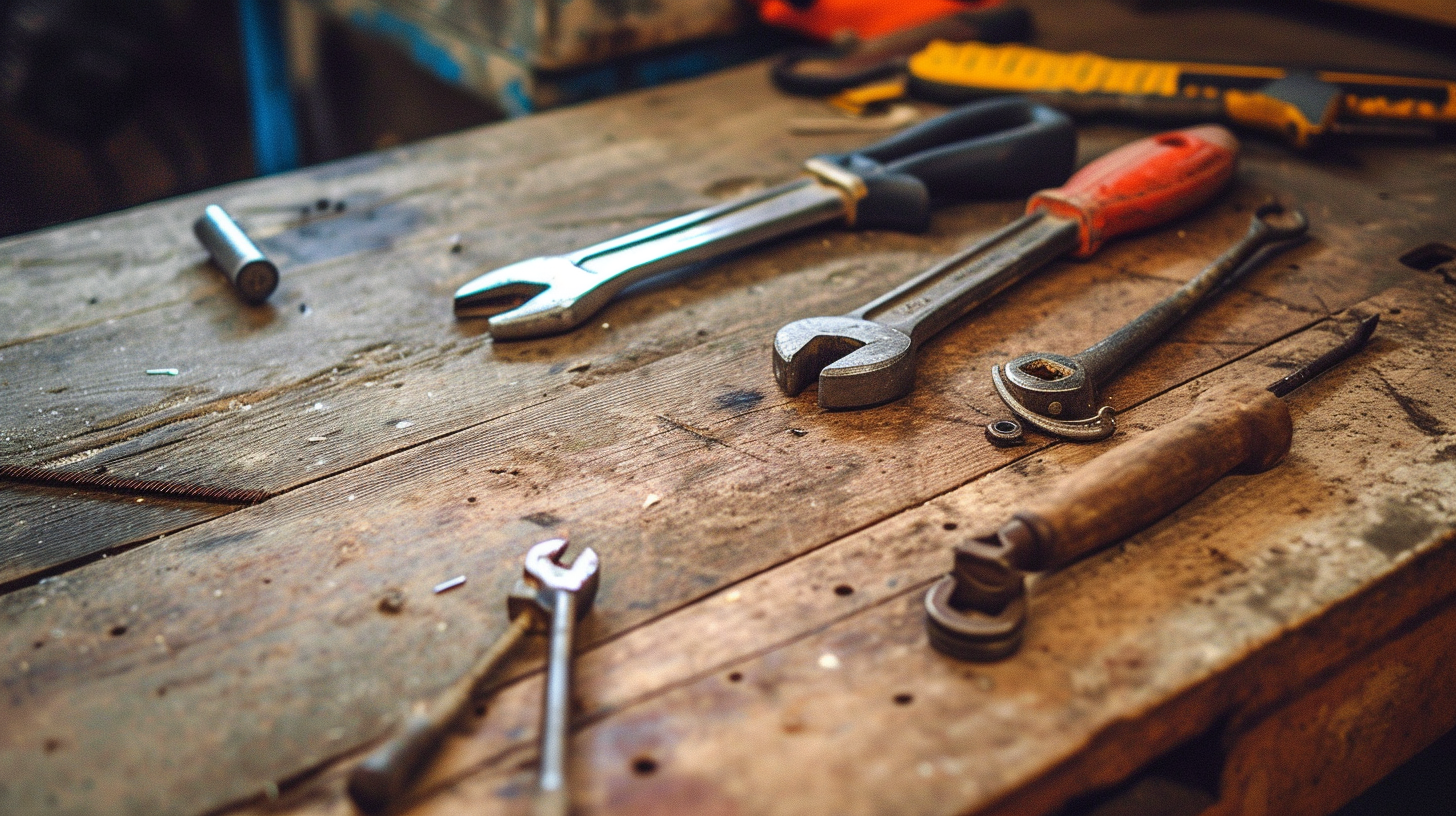 Tools on a bench | Source: No source