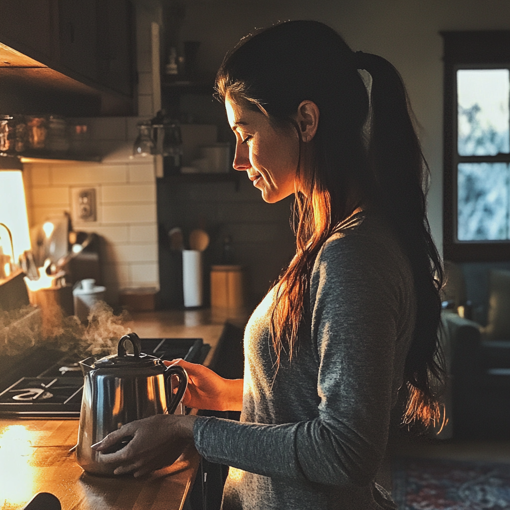 A woman in a kitchen | Source: No source